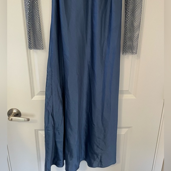 NWT Anthropologie DOLAN Mesh Slip Twofer Midi Dress in Ice Blue - Picture 8 of 15